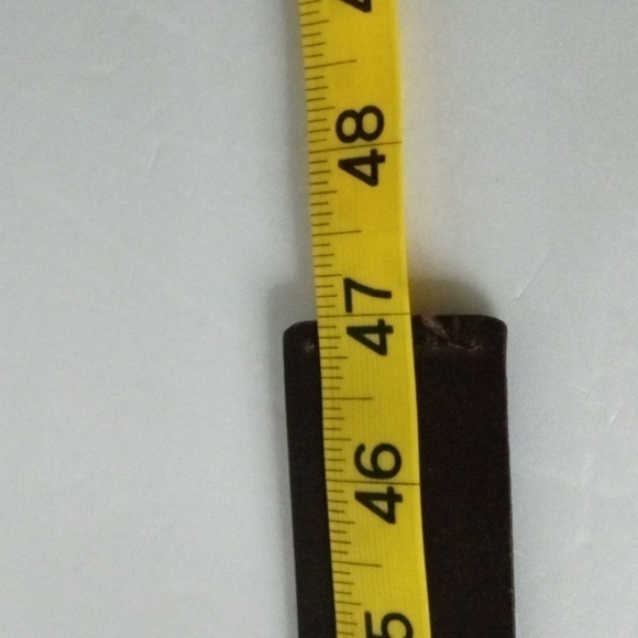 Leather Belt, 42  "Brown  with stitching, preowned - Picture 4 of 5